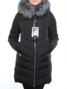 Пальто зимнее женское (холлофайбер, натуральный мех чернобурки) HXU5ED