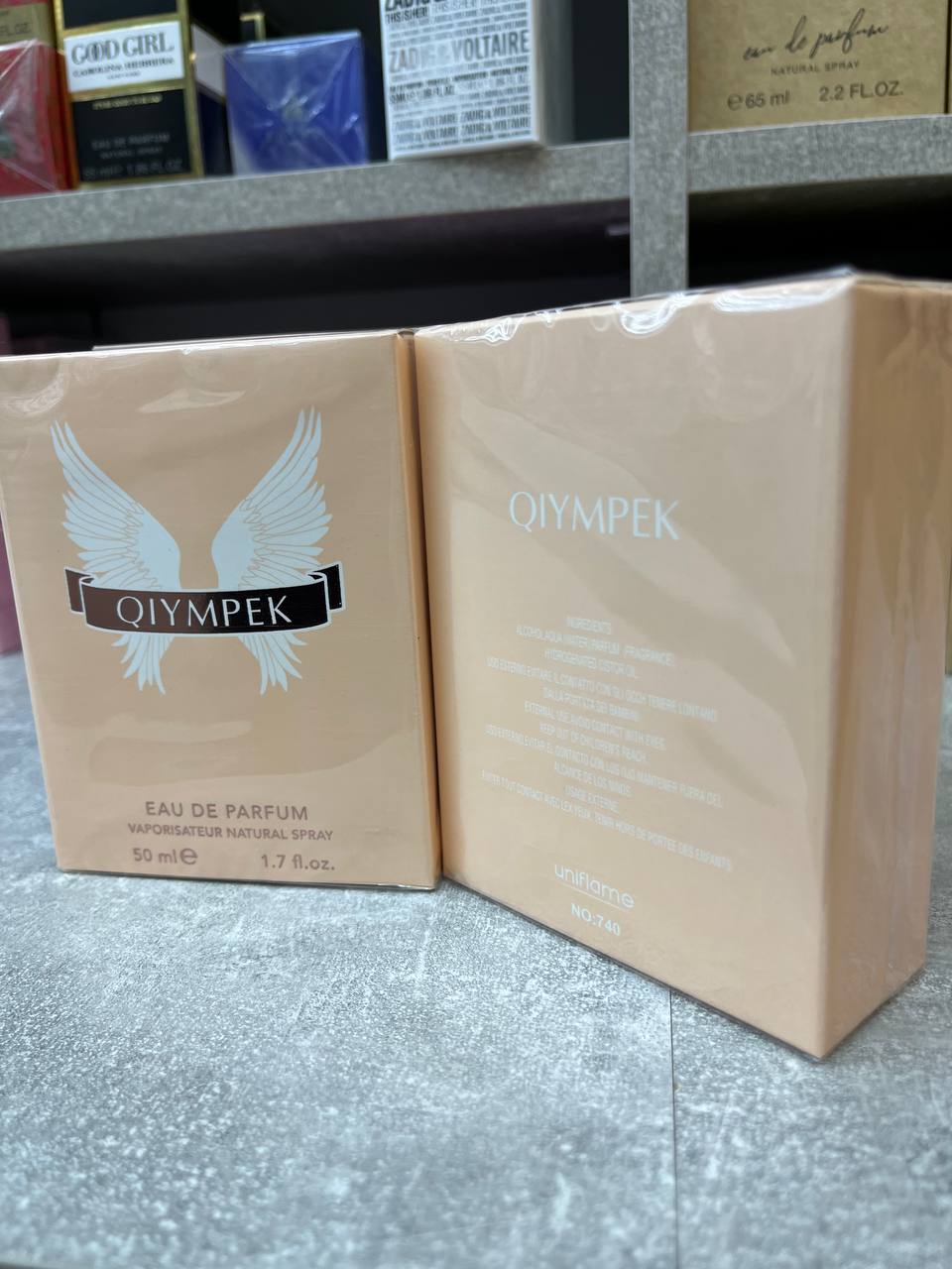 Подарочный набор парфюмерии QIYMPEK имитирует дизайн аромата Olympea от Paco Rabanne, представленный в флаконах в форме лаврового венка — изображение 6