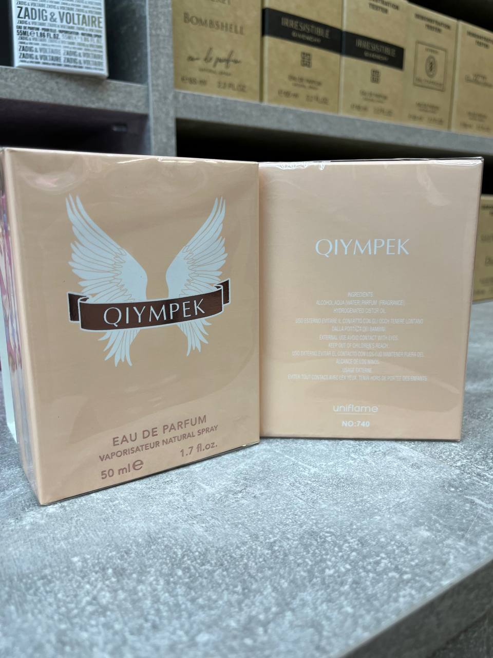 Подарочный набор парфюмерии QIYMPEK имитирует дизайн аромата Olympea от Paco Rabanne, представленный в флаконах в форме лаврового венка — изображение 7