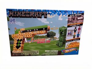 •  Детский железный конструктор-пистолет Minecraft с резинками (серия Steam / Hot Wheels)