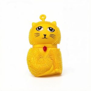 Игрушка-антистресс светящаяся «Пушистый котик», желтая