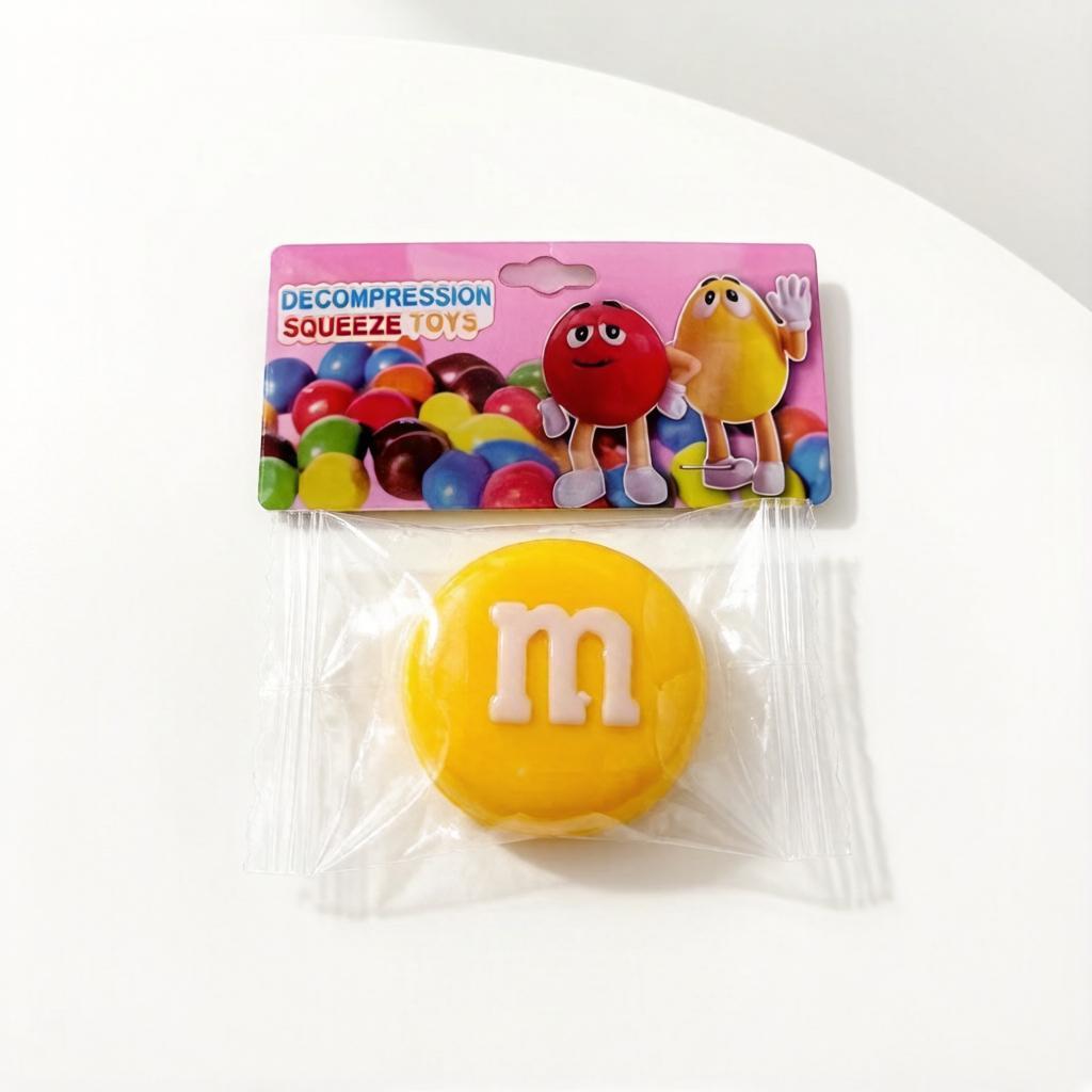 Игрушка-антистресс сквиш «M&M’s» (Желтый драже)