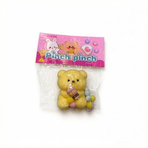 Игрушка-антистресс сквиш «Желтый мишка с медом» (Pinch Pinch)