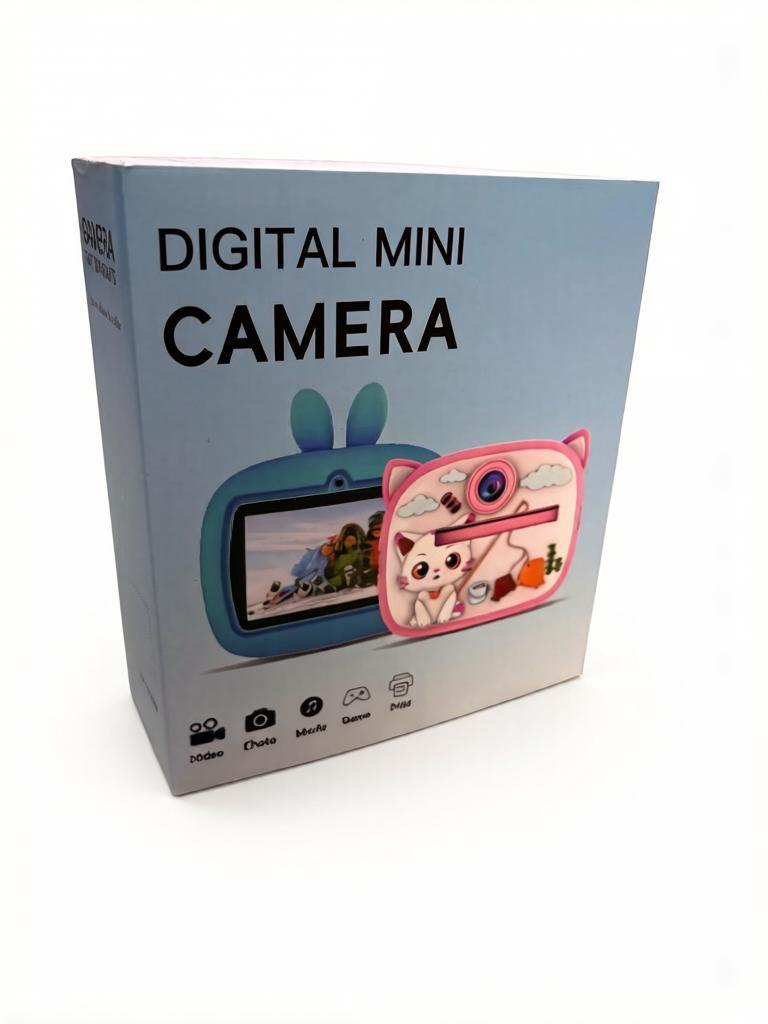 Детский цифровой мини-фотоаппарат с моментальной печатью и играми Digital Mini Camera, розовый