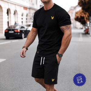 Мужской летний костюм Lyle & Scott (футболка и шорты)