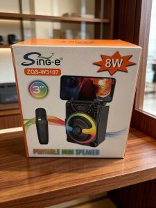 Портативная мини-колонка с микрофоном Sing-e ZQS-W3107 (8W, 3″)