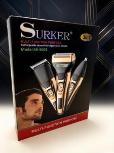 Многофункциональный мужской триммер 3 в 1 Surker SK-5002 (Бритва, машинка для стрижки, триммер для носа)