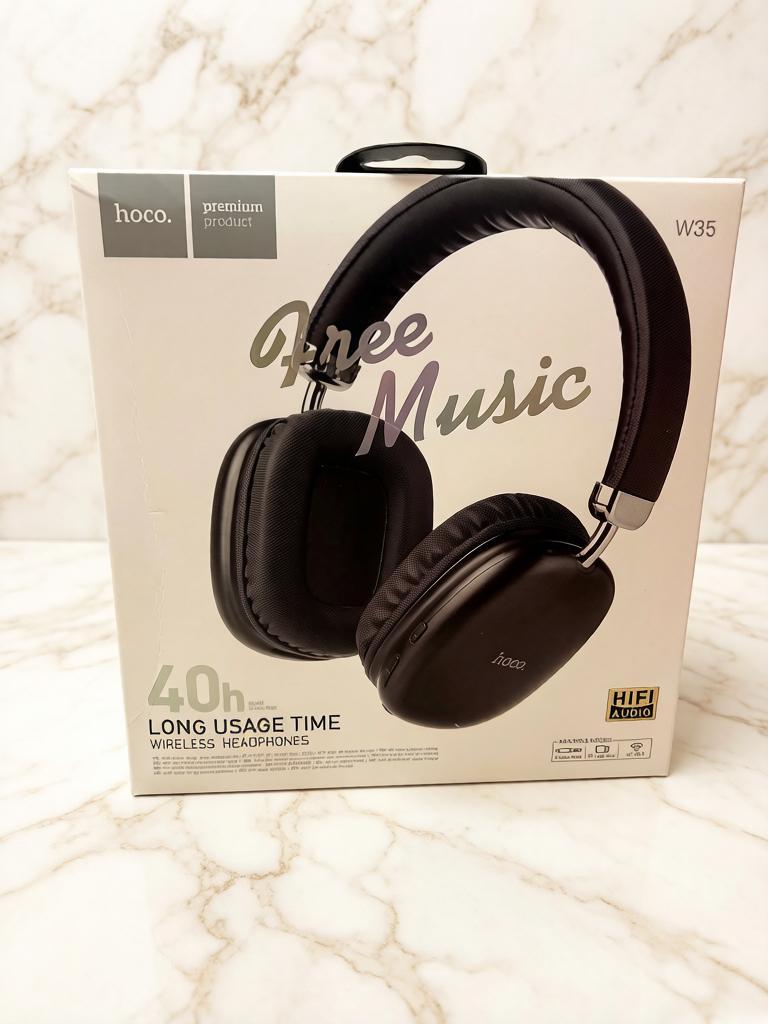 Беспроводные наушники Hoco W35 (Черные) — полноразмерные Bluetooth-наушники с Hi-Fi звуком