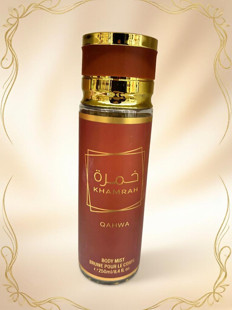 Парфюмированный спрей для тела Lattafa Khamrah Qahwa Body Mist, 250 мл